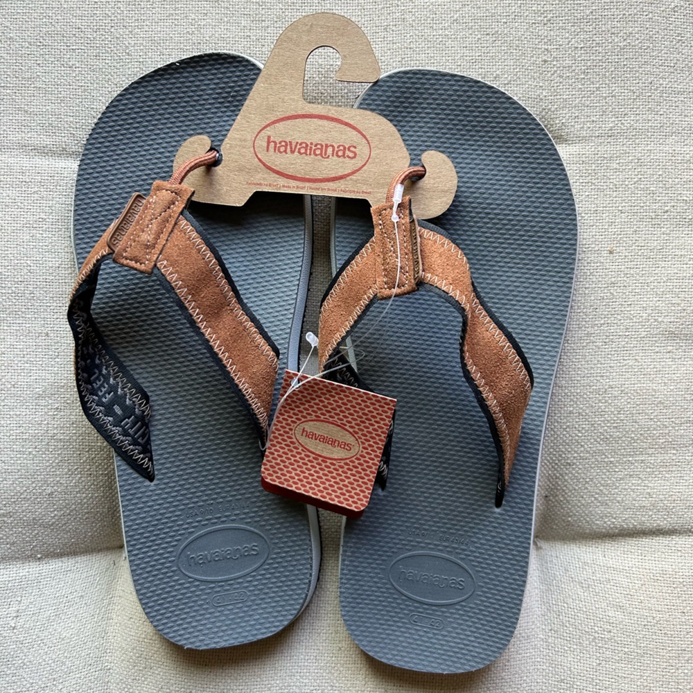 NWT Havaianas Urban Fusion II Flip Flops Sandals Graphite